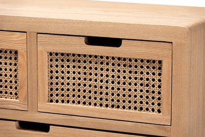 Baxton Studio - Alina Chest - JY1902-Medium Oak-4DW-Cabinet view 6