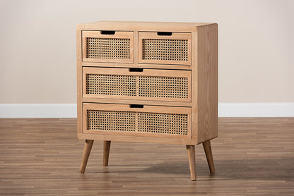 Baxton Studio - Alina Chest - JY1902-Medium Oak-4DW-Cabinet view 8