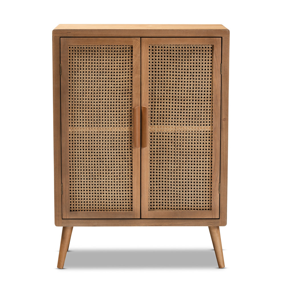 Baxton Studio - Alina Storage Cabinet in Medium Oak - JY1904-Medium Oak-Cabinet view 3
