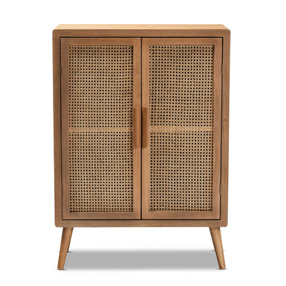Baxton Studio - Alina Storage Cabinet in Medium Oak - JY1904-Medium Oak-Cabinet view 3