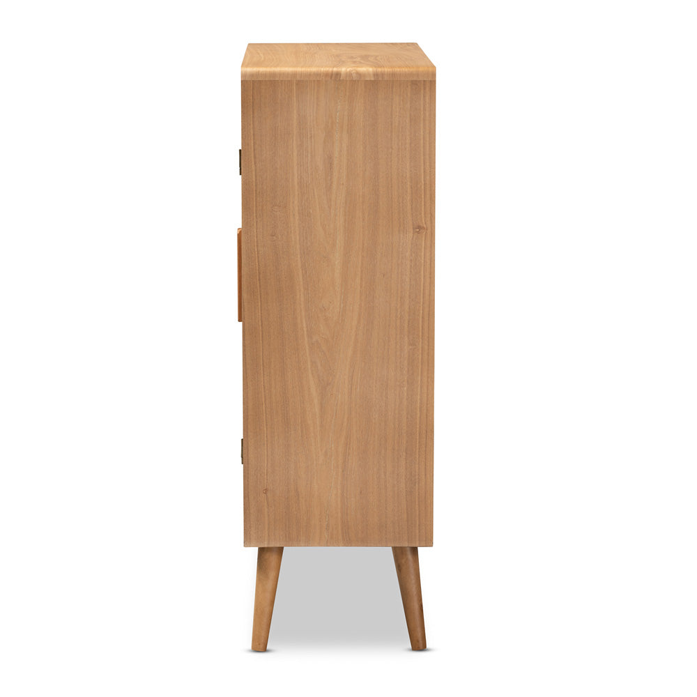Baxton Studio - Alina Storage Cabinet in Medium Oak - JY1904-Medium Oak-Cabinet view 4