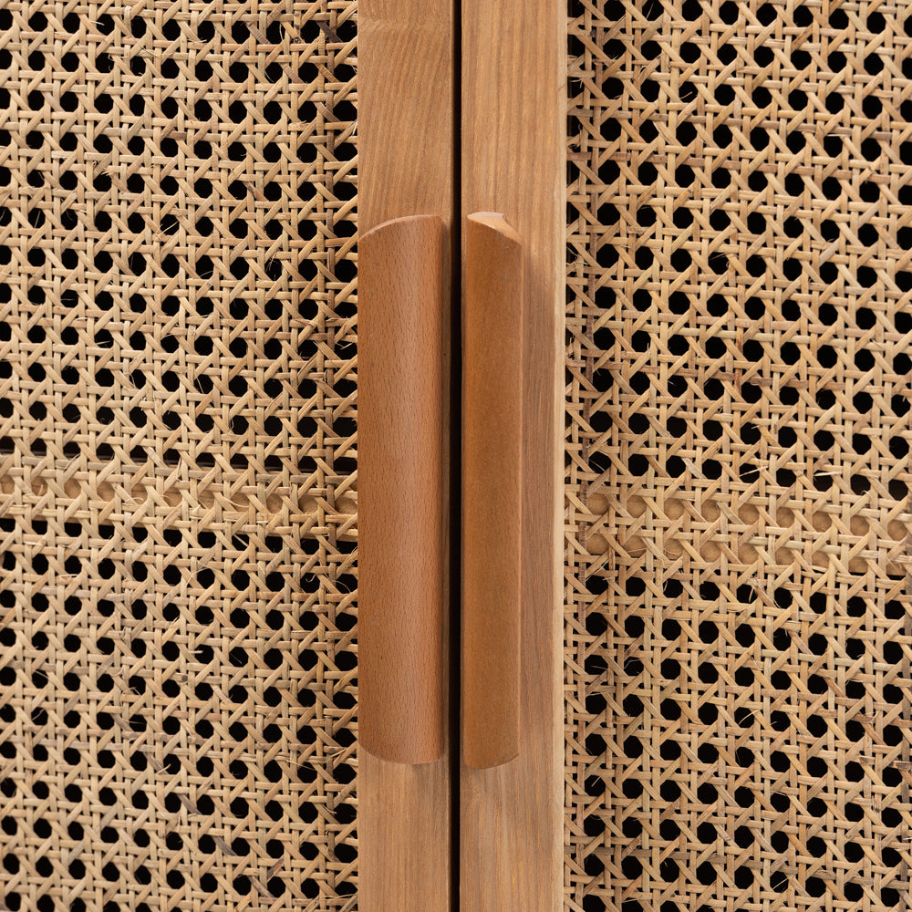 Baxton Studio - Alina Storage Cabinet in Medium Oak - JY1904-Medium Oak-Cabinet view 5