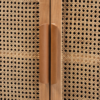 Baxton Studio - Alina Storage Cabinet in Medium Oak - JY1904-Medium Oak-Cabinet view 5
