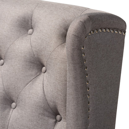 Baxton Studio - Alira Bench in Grey/Brown - BBT5349-Grey/Walnut-Bench view 6
