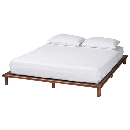 Baxton Studio - Alivia King Size Bed in Walnut Brown - SW8539-Walnut-King view 1
