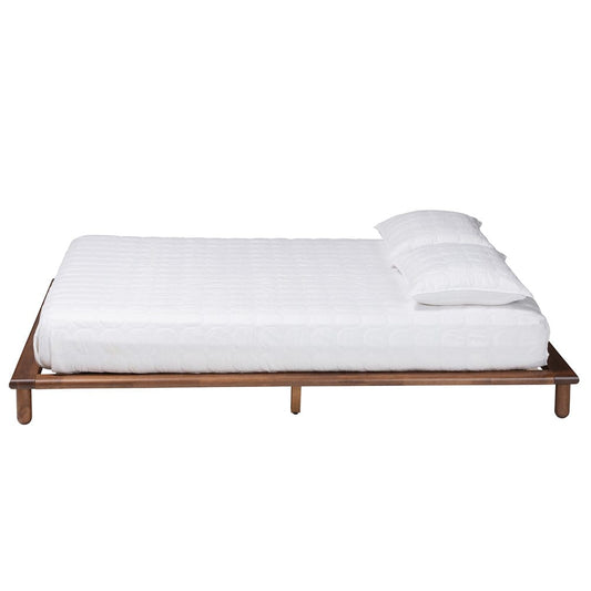Baxton Studio - Alivia King Size Bed in Walnut Brown - SW8539-Walnut-King view 2