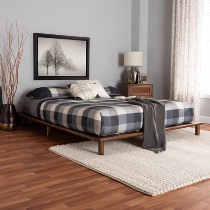 Baxton Studio - Alivia King Size Bed in Walnut Brown - SW8539-Walnut-King view 6