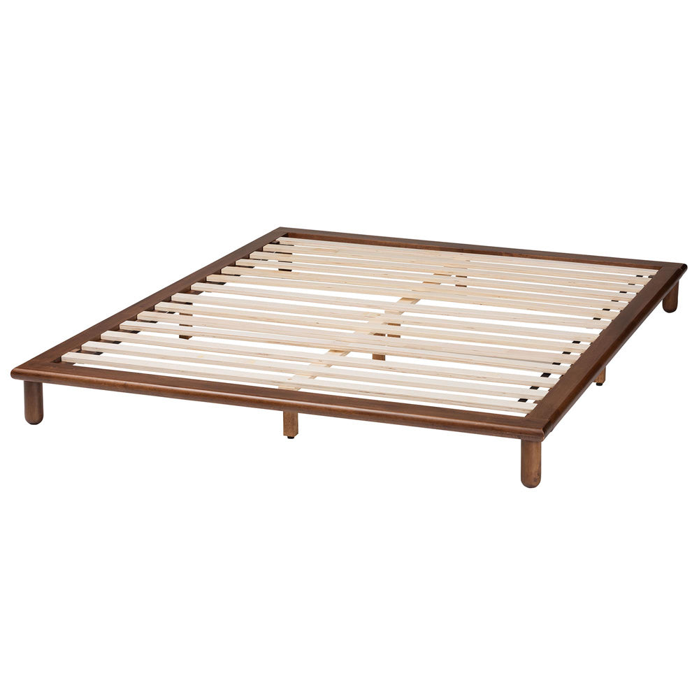 Baxton Studio - Alivia Queen Size Bed in Walnut Brown - SW8539-Walnut-Queen view 3