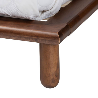 Baxton Studio - Alivia Queen Size Bed in Walnut Brown - SW8539-Walnut-Queen view 4