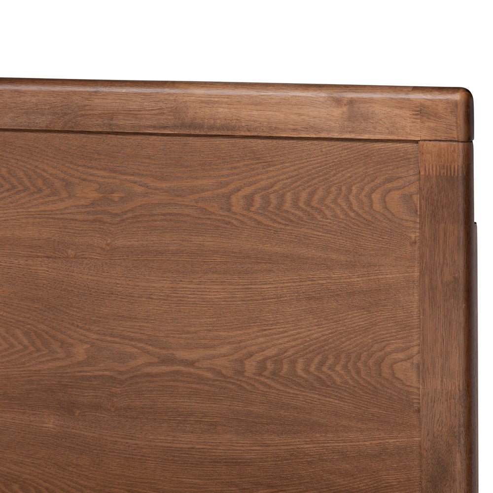 Baxton Studio - Allegra Queen Size Bed in Dark Grey/Ash walnut - Allegra-Dark Grey/Ash Walnut-Queen view 4