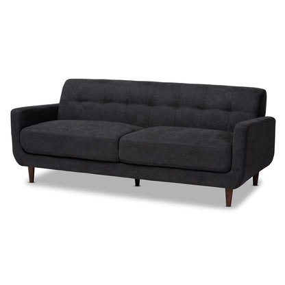 Baxton Studio - Allister Sofa in Dark Grey - J1453-Dark Grey-SF view 1