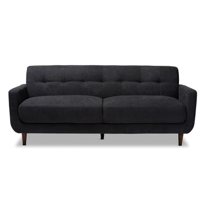 Baxton Studio - Allister Sofa in Dark Grey - J1453-Dark Grey-SF view 2