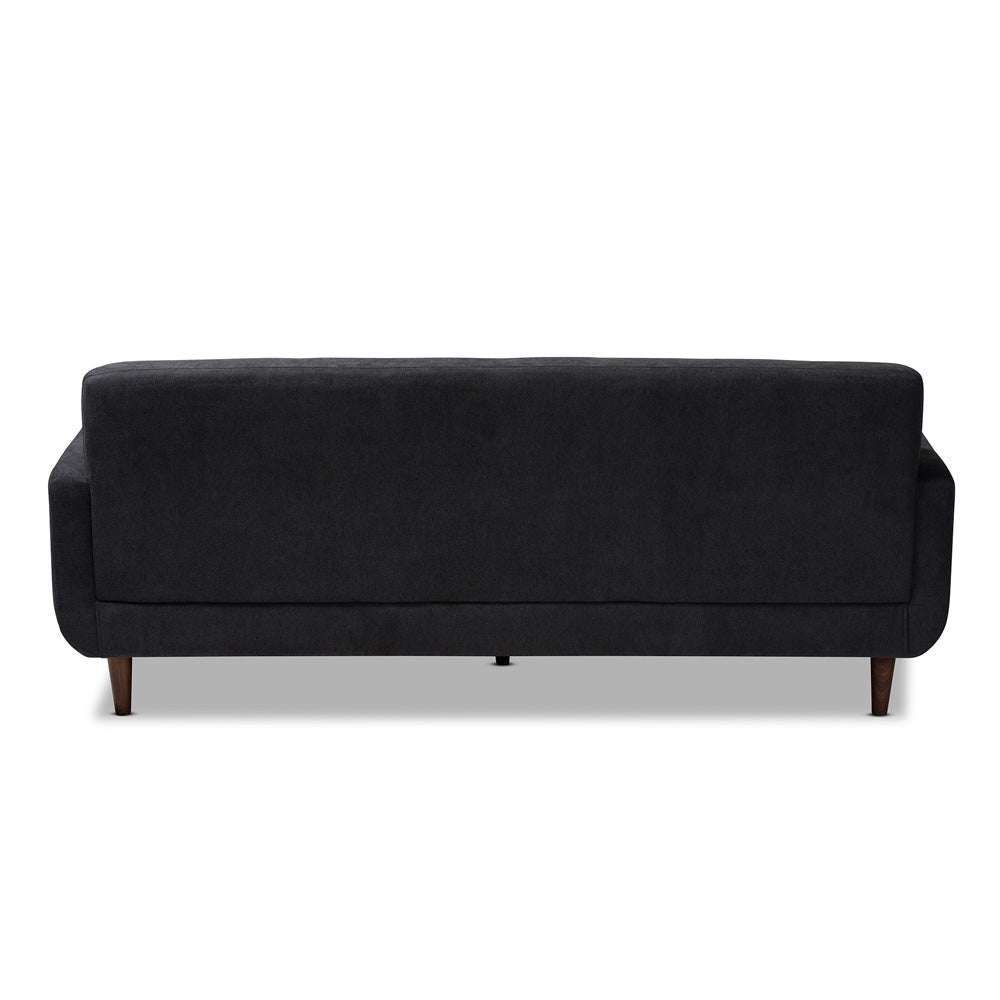 Baxton Studio - Allister Sofa in Dark Grey - J1453-Dark Grey-SF view 4