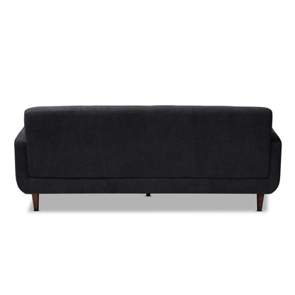 Baxton Studio - Allister Sofa in Dark Grey - J1453-Dark Grey-SF view 4