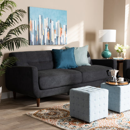 Baxton Studio - Allister Sofa in Dark Grey - J1453-Dark Grey-SF view 7