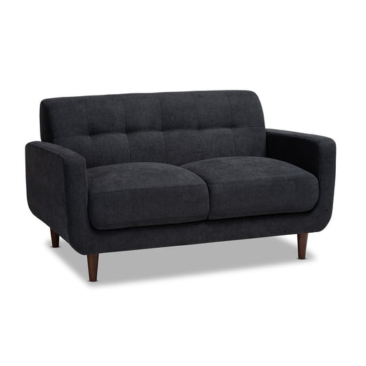 Baxton Studio - Allister Sofa Set in Dark Grey - J1453-Dark Grey-2PC Set view 2