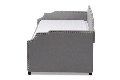 Baxton Studio - Ally Daybed - Ally-Light Grey-Daybed view 3