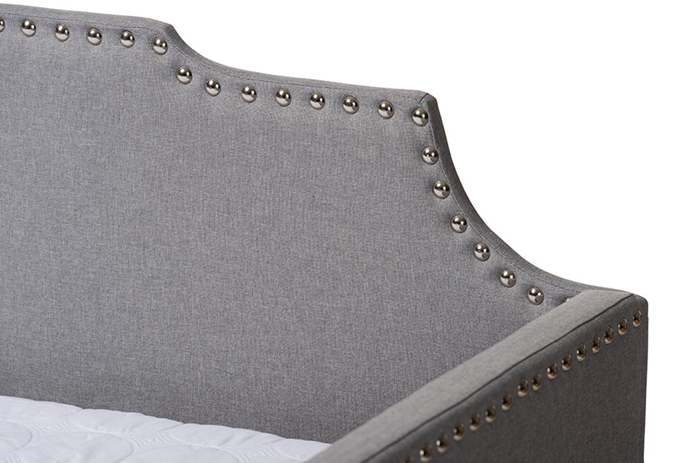 Baxton Studio - Ally Daybed - Ally-Light Grey-Daybed view 7