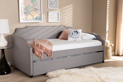 Baxton Studio - Ally Daybed - Ally-Light Grey-Daybed view 8
