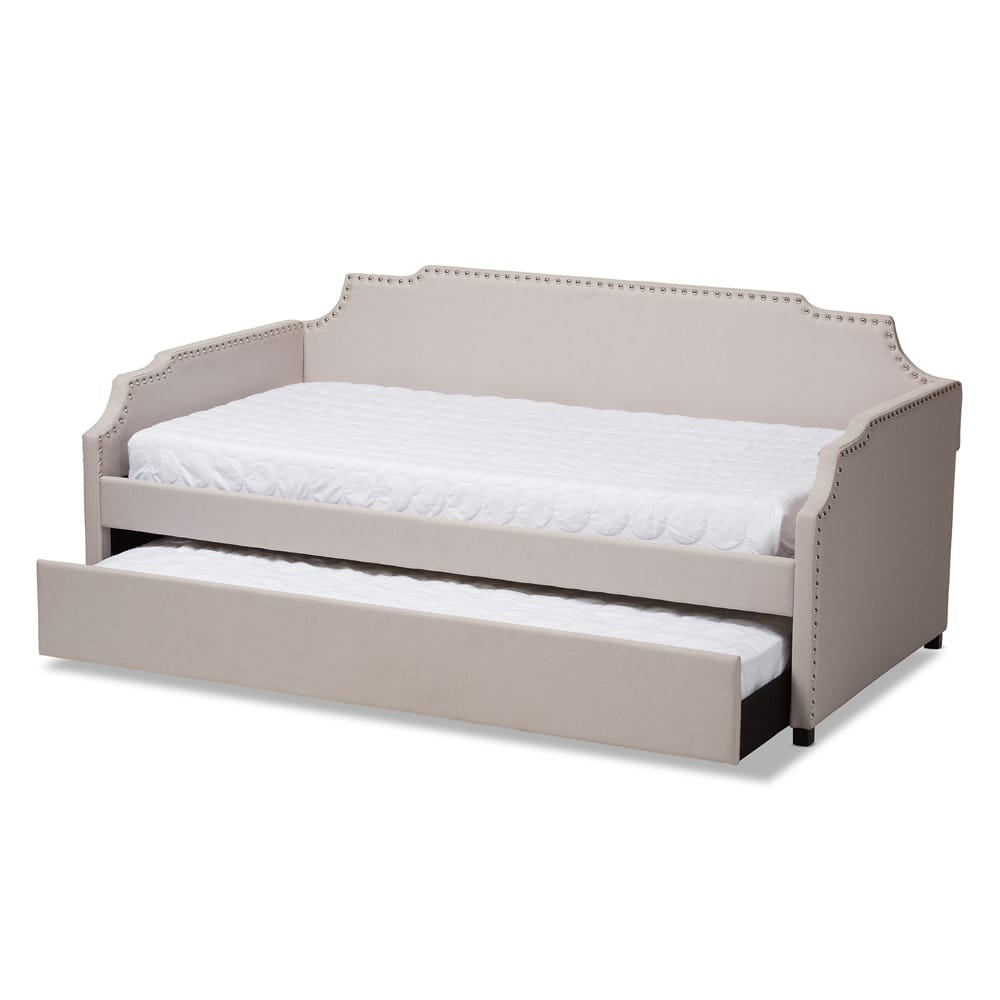 Baxton Studio - Ally Daybed in Beige - Ally-Beige-Daybed view 2