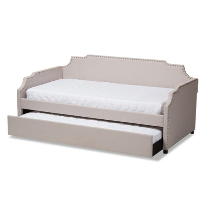Baxton Studio - Ally Daybed in Beige - Ally-Beige-Daybed view 2