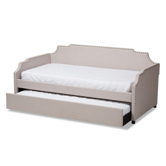 Baxton Studio - Ally Daybed in Beige - Ally-Beige-Daybed view 2