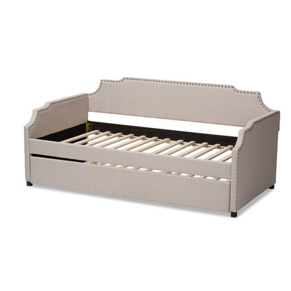 Baxton Studio - Ally Daybed in Beige - Ally-Beige-Daybed view 4