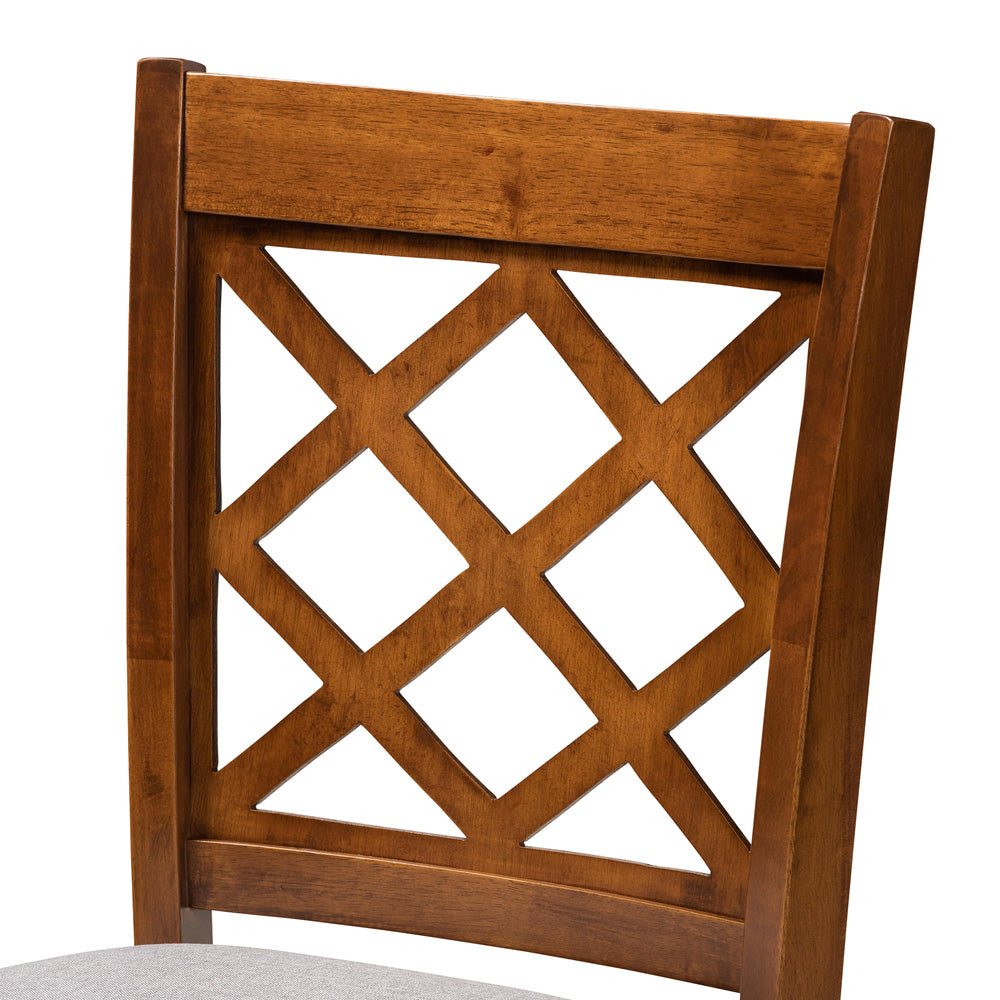 Baxton Studio - Alora Pub Set in Grey/walnut brown - RH320P-Grey/Walnut-5PC Pub Set view 5