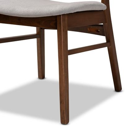 Baxton Studio - Alston Dining Set in Grey/Walnut Brown - WM1892B-Smoke/Walnut-5PC Dining Set view 6