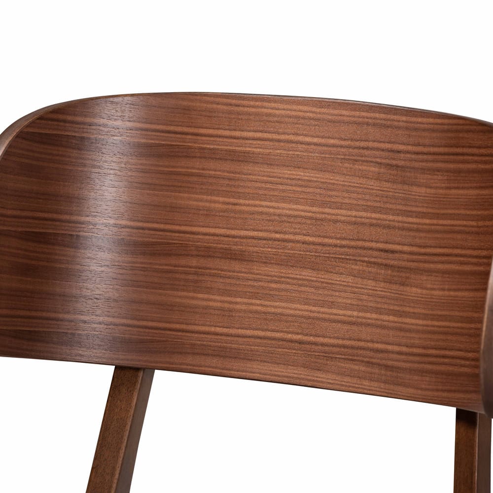 Baxton Studio - Alston Set of 2 Dining Chairs in Beige/Walnut Brown - WM1892B-Latte/Walnut-DC view 4