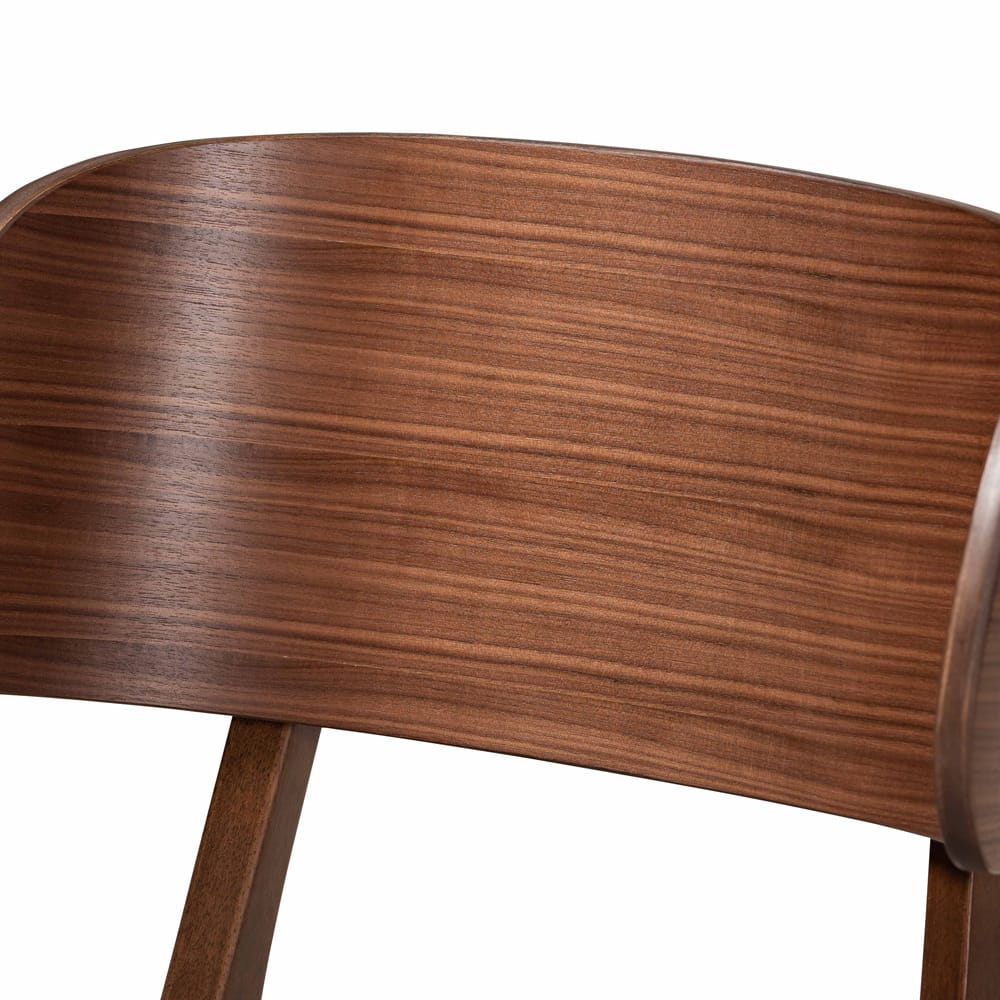 Baxton Studio - Alston Set of 2 Dining Chairs in Grey/Walnut Brown - WM1892B-Smoke/Walnut-DC view 4