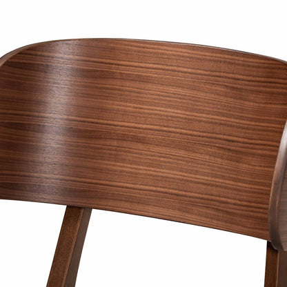 Baxton Studio - Alston Set of 2 Dining Chairs in Grey/Walnut Brown - WM1892B-Smoke/Walnut-DC view 4