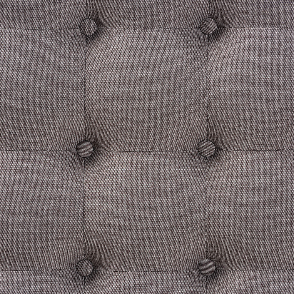 Baxton Studio - Alvere Ottoman in Grey/Walnut - BBT5365-Grey/Walnut-Otto view 3