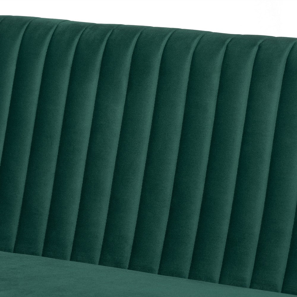 Baxton Studio - Alvis Dining Set in Emerald Green/Walnut Brown - BBT8063-Emerald Velvet/Walnut-5PC Dining Nook Set view 8