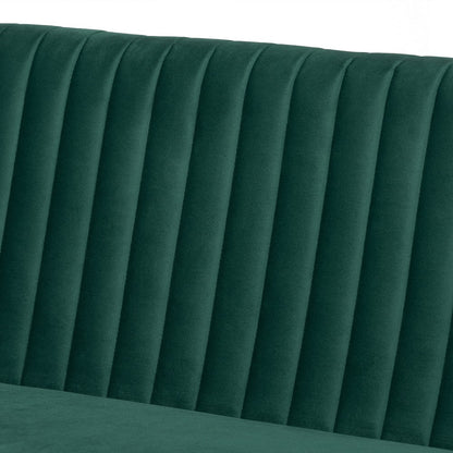 Baxton Studio - Alvis Dining Set in Emerald Green/Walnut Brown - BBT8063-Emerald Velvet/Walnut-5PC Dining Nook Set view 8