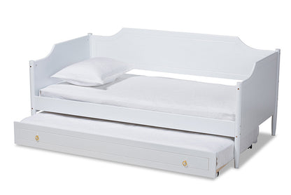 Baxton Studio - Alya Daybed - MG0016-1-White-Daybed with Trundle view 2