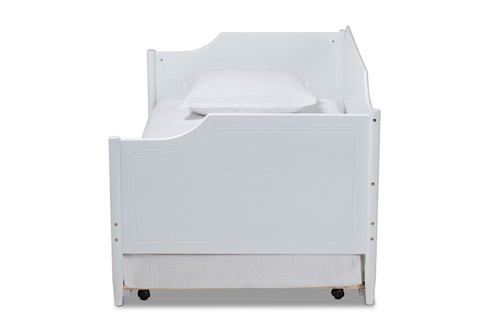 Baxton Studio - Alya Daybed - MG0016-1-White-Daybed with Trundle view 3