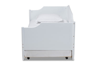 Baxton Studio - Alya Daybed - MG0016-1-White-Daybed with Trundle view 3