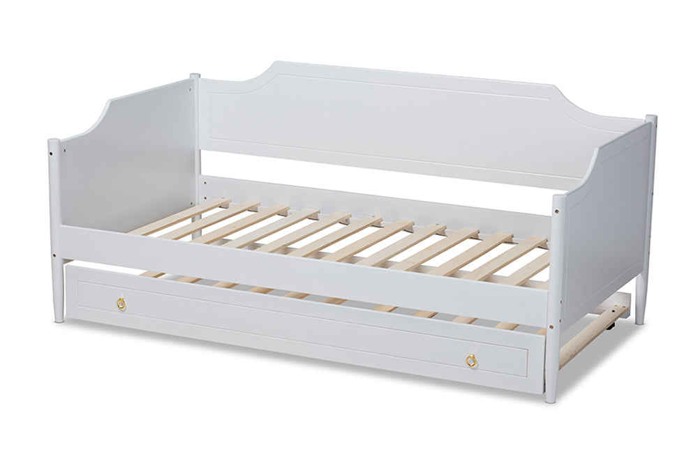 Baxton Studio - Alya Daybed - MG0016-1-White-Daybed with Trundle view 4