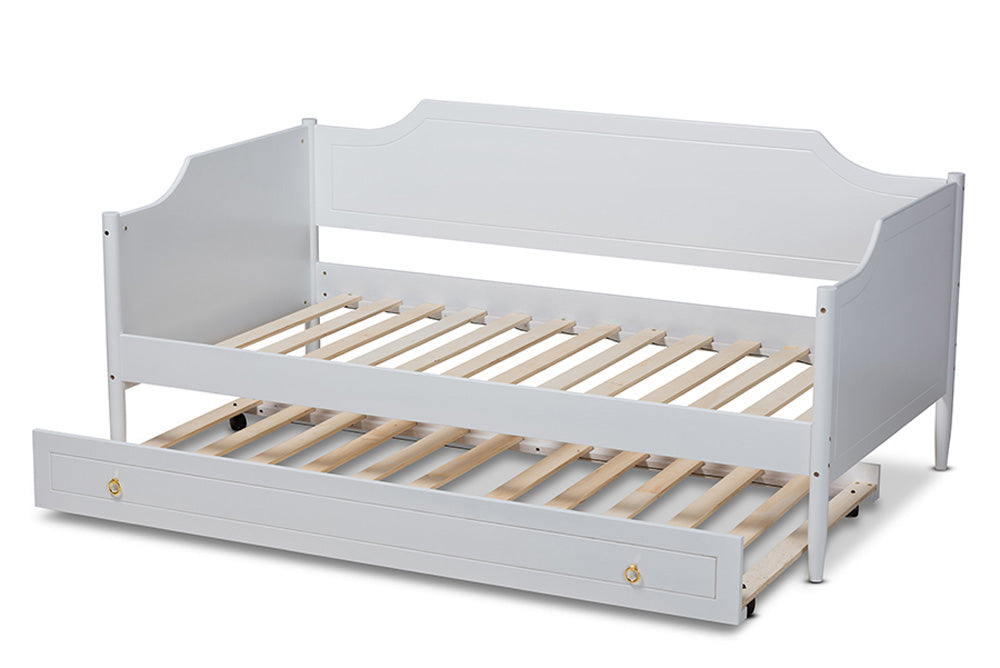 Baxton Studio - Alya Daybed - MG0016-1-White-Daybed with Trundle view 6