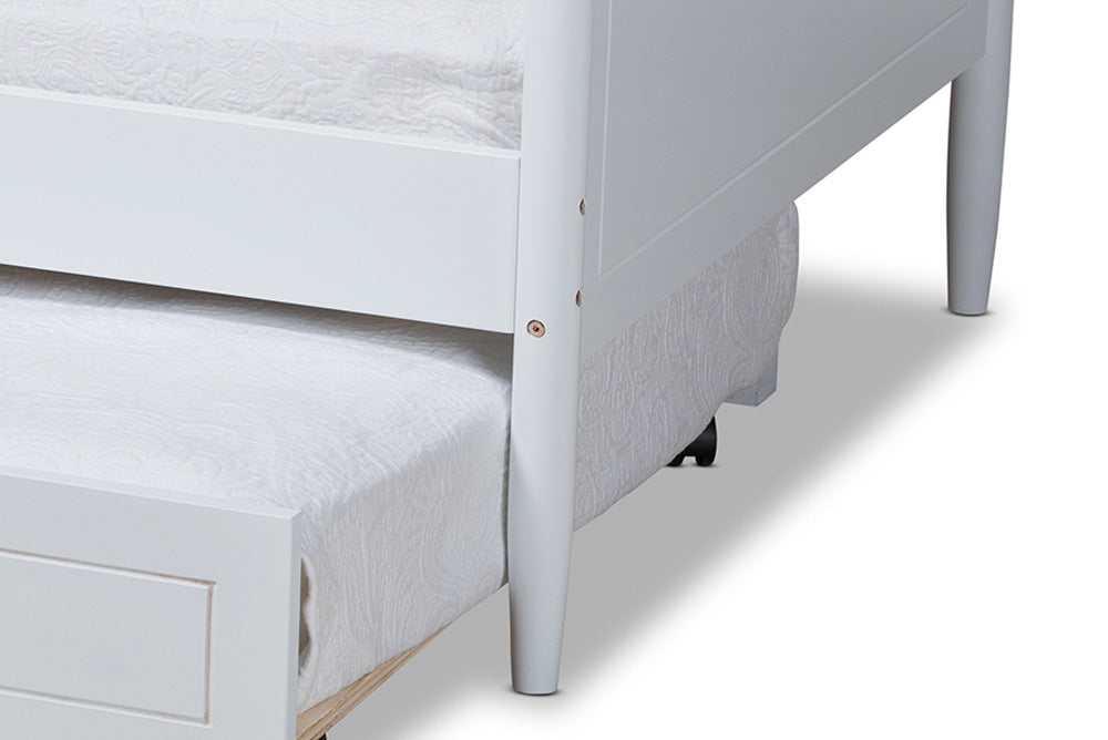 Baxton Studio - Alya Daybed - MG0016-1-White-Daybed with Trundle view 9