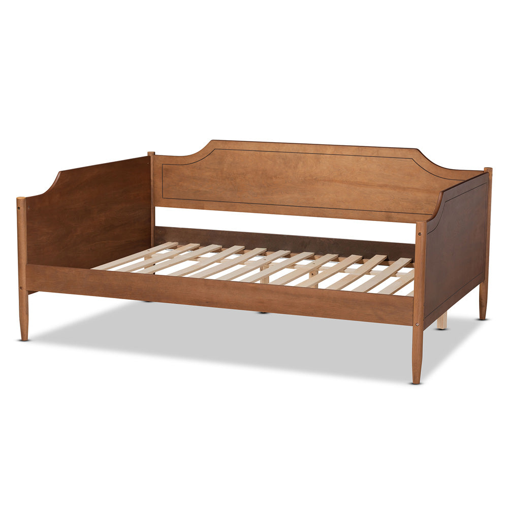 Baxton Studio - Alya Full Size Daybed in Walnut Brown - MG0016-1-Walnut-Daybed-Full view 3