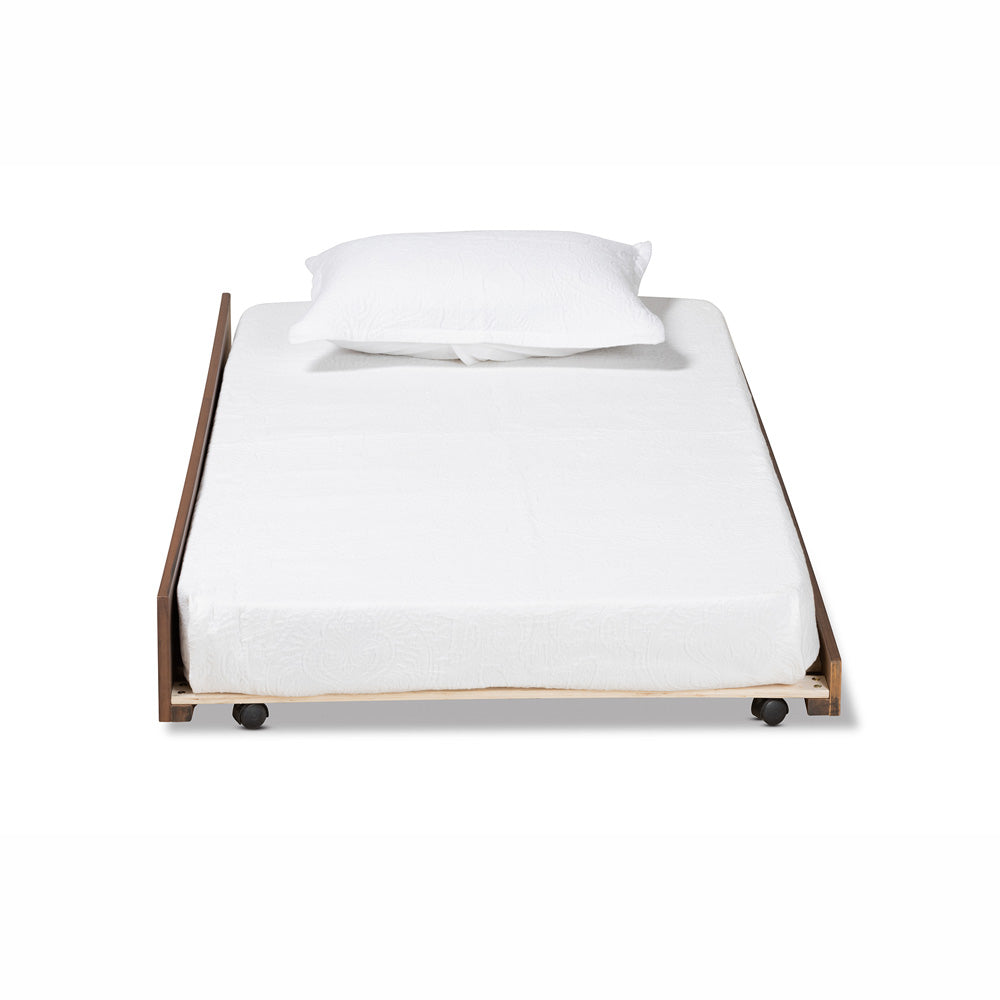 Baxton Studio - Alya Trundle in Walnut/Gold - MG 0016-1-Walnut-Trundle view 2