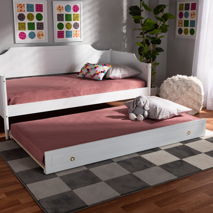 Baxton Studio - Alya Trundle in White/Gold - MG 0016-1-White-Trundle view 5