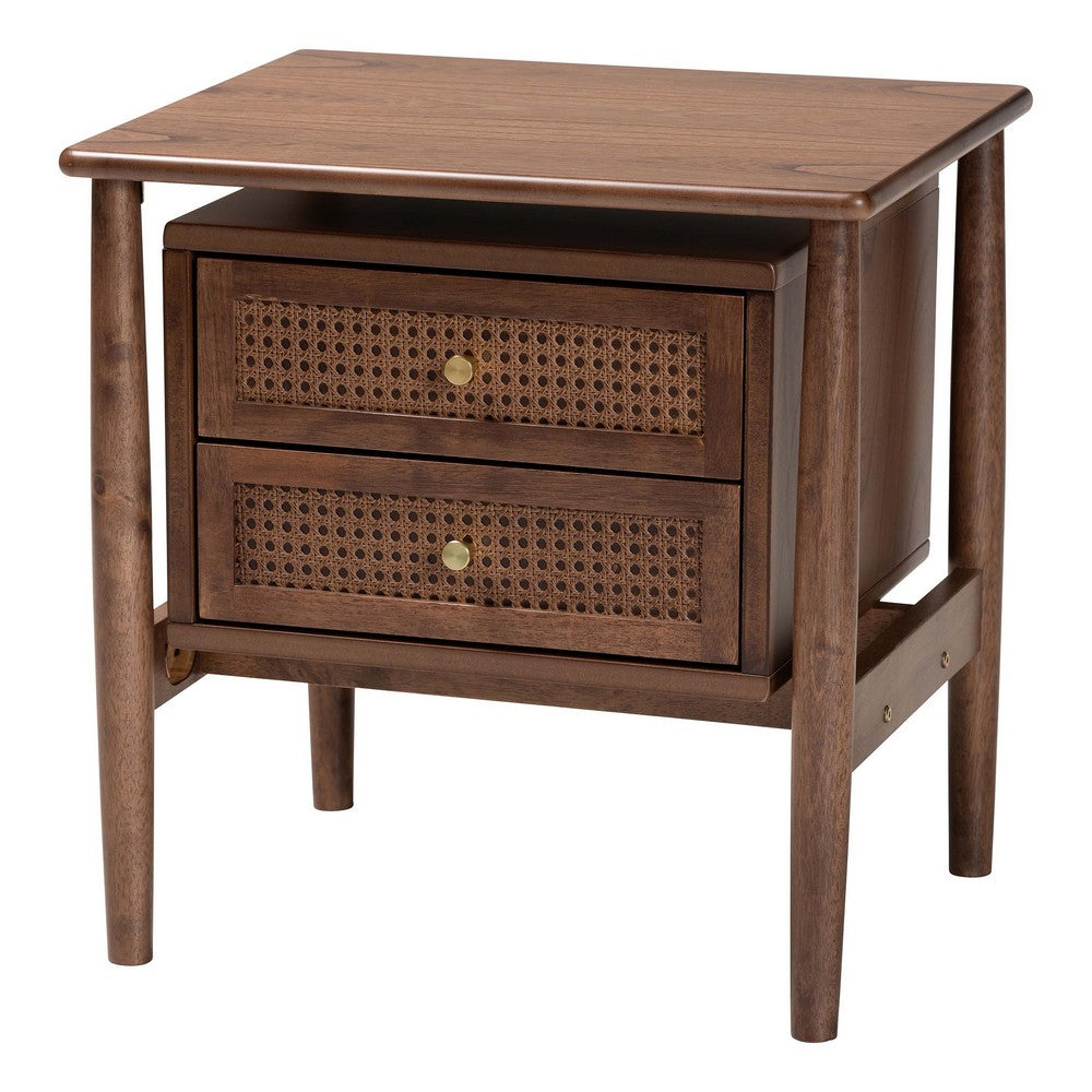 Baxton Studio - Alyssa King Bedroom Set in Walnut Brown - SW8598-Walnut-4PC King Bedroom set view 4