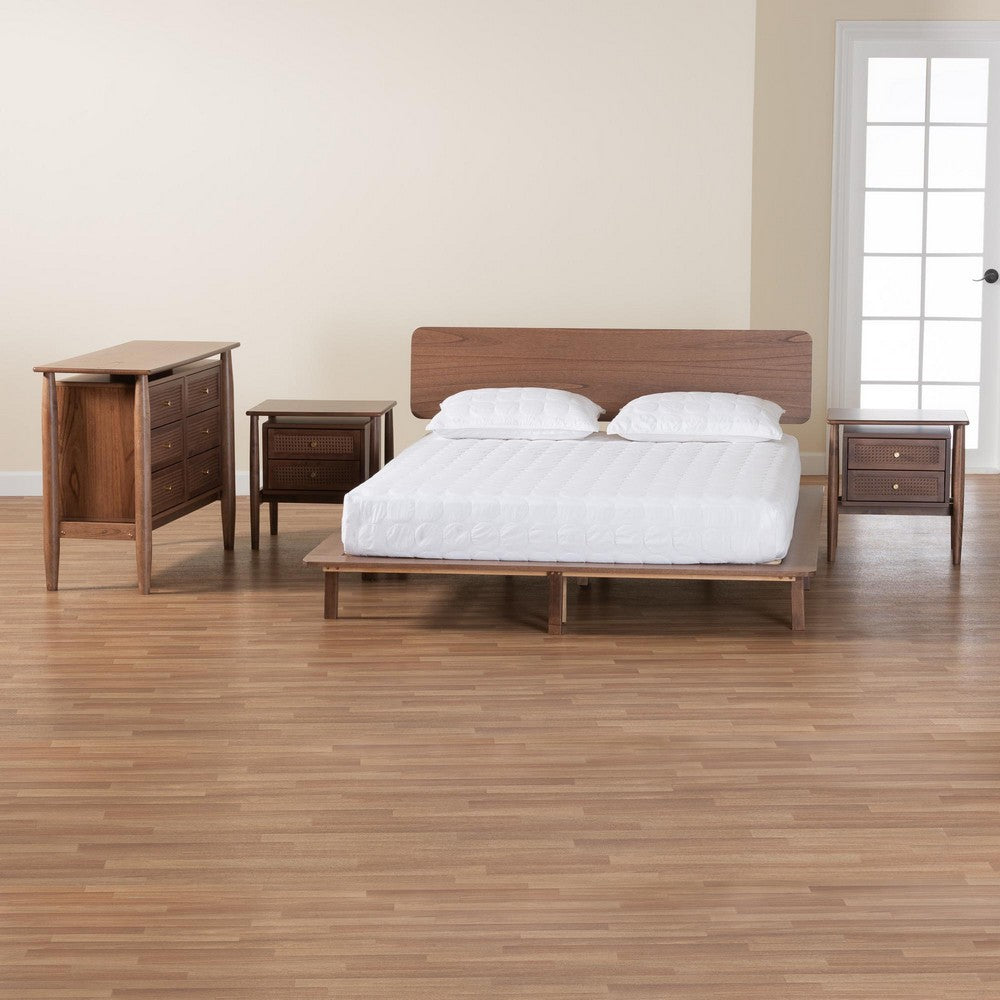 Baxton Studio - Alyssa King Bedroom Set in Walnut Brown - SW8598-Walnut-4PC King Bedroom set view 11