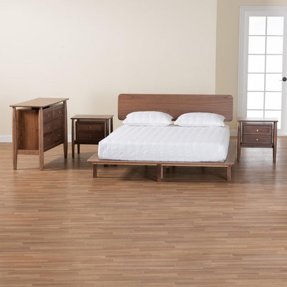 Baxton Studio - Alyssa King Bedroom Set in Walnut Brown - SW8598-Walnut-4PC King Bedroom set view 11