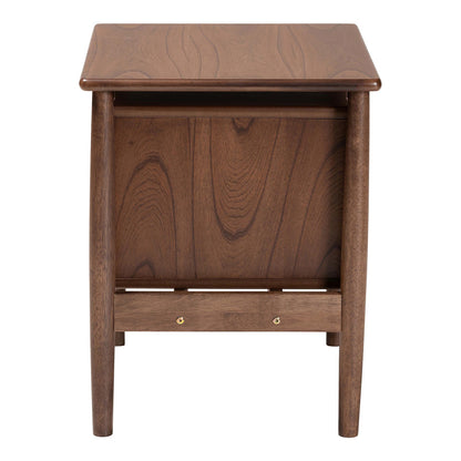 Baxton Studio - Alyssa Nightstand in Walnut Brown - SW8000-86NS-Walnut-Nightstand view 4