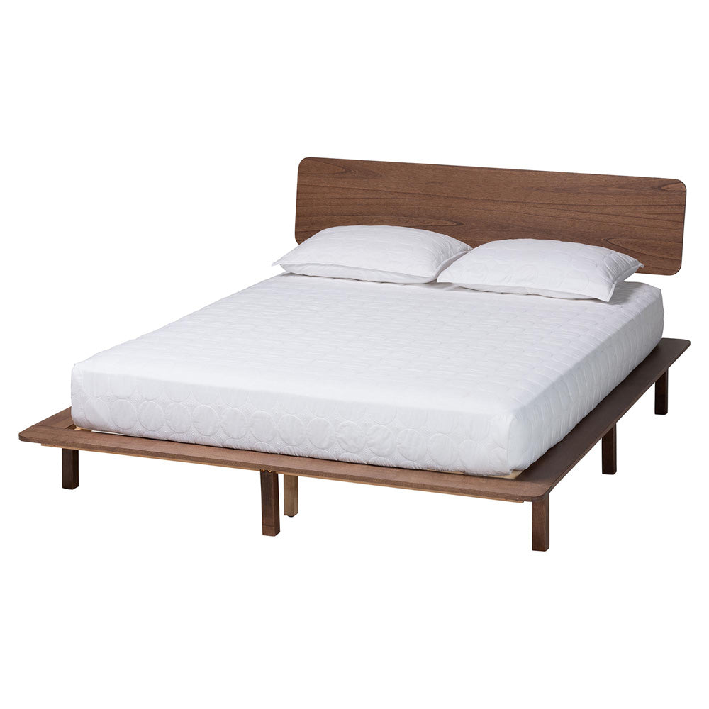 Baxton Studio - Alyssa Queen Bedroom Set in Walnut Brown - SW8598-Walnut-4PC Queen Bedroom set view 3