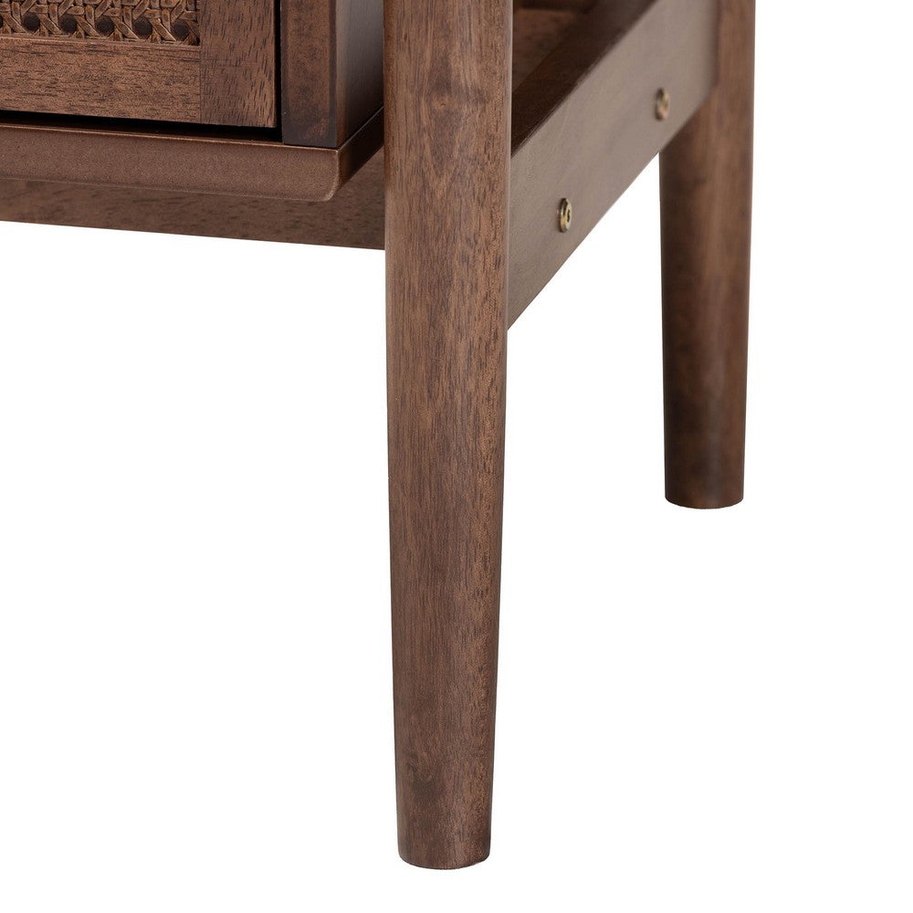 Baxton Studio - Alyssa Queen Bedroom Set in Walnut Brown - SW8598-Walnut-4PC Queen Bedroom set view 7